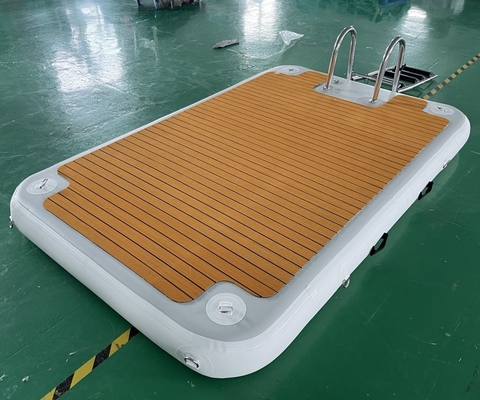 Het Staaltrede van EVA Inflatable Dock Floats Water Mat Floating Platform With Stainless