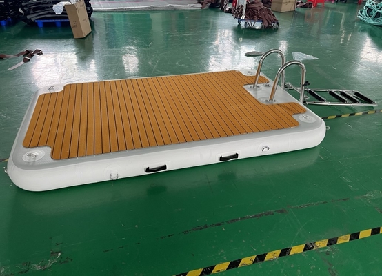 Het Staaltrede van EVA Inflatable Dock Floats Water Mat Floating Platform With Stainless