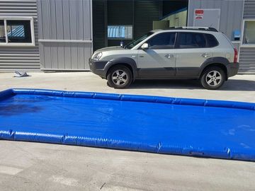Het flexibele Blauwe van de het Waterinsluiting van Autowasserettematten Drukdubbel - Tripple-Steek