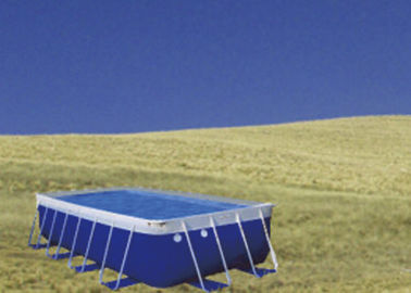 De blauwe pvc-Pool van het het Metaalkader van het Staalkader, Gemakkelijk Opstellings Zwembad met Toebehoren