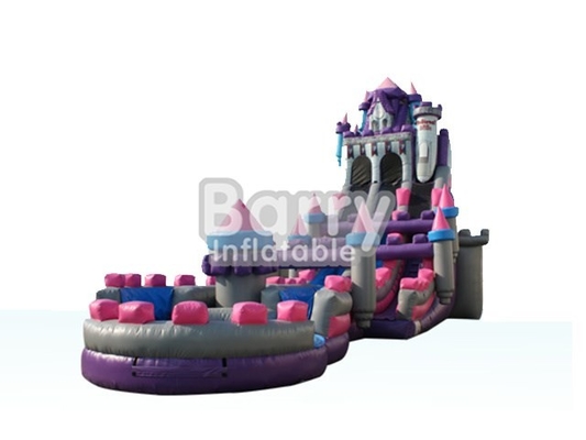 BSCI-de Prinses Castle Inflatable Water glijdt Purper Roze Gray Color