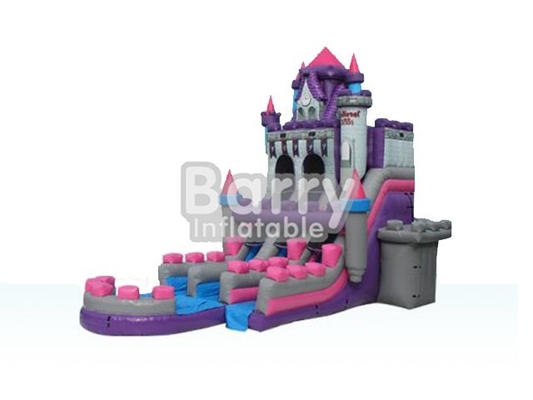 BSCI-de Prinses Castle Inflatable Water glijdt Purper Roze Gray Color