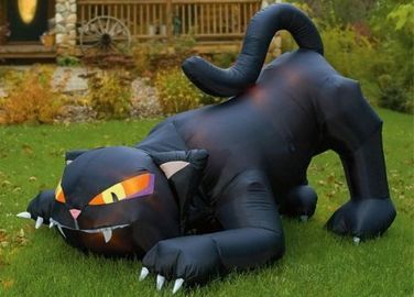 Ce-Certificaat Openlucht Reuze Reclameinflatables Zwarte Kat voor Halloween-Festival