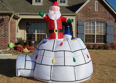 Kerstmisdecoratie die Inflatables de Grote Rode Kerstman en Tent adverteren