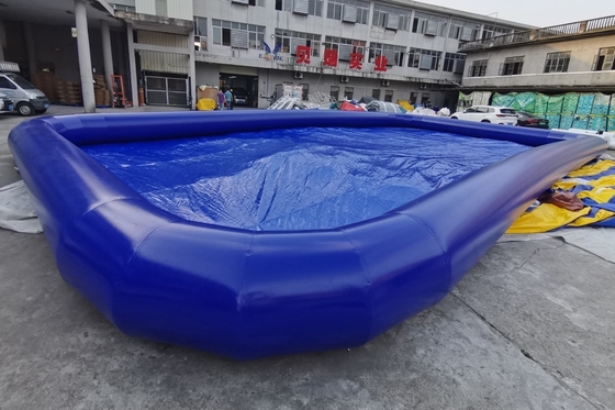 0.9mm van het de Commerciële Rang Blauwe Opblaasbare Zwembad van pvc het Vermaakspelen