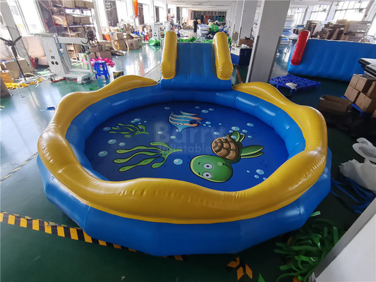 Opblaasbaar waterbad van babypvc met glijbaan Watersportzwembad voor kinderen