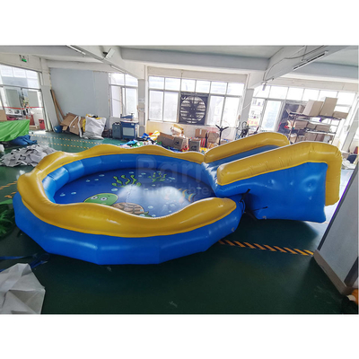 Opblaasbaar waterbad van babypvc met glijbaan Watersportzwembad voor kinderen