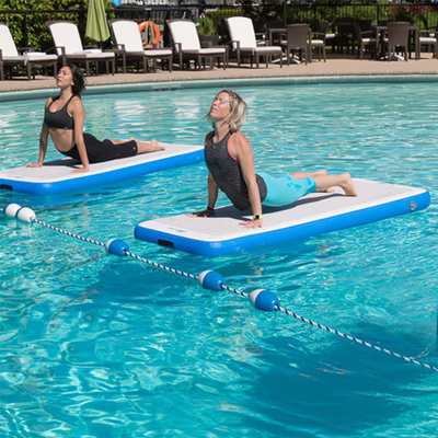 Drop Stitch Stof Opblaasbare Air Track Gymnastiek Water Opblaasbare Drijvende Yoga Mat