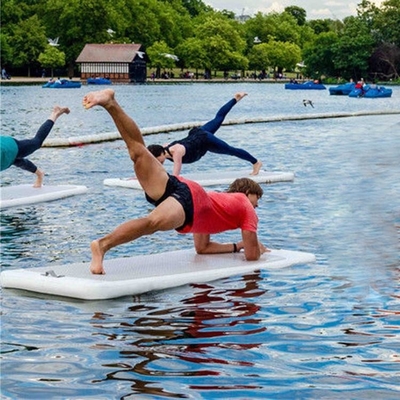 Drop Stitch Stof Opblaasbare Air Track Gymnastiek Water Opblaasbare Drijvende Yoga Mat