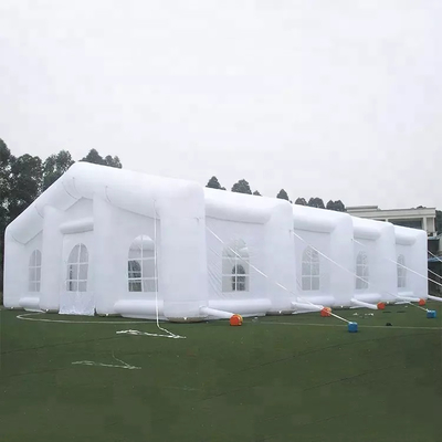 20*10*6m Aangepaste Witte Opblaasbare Party Tent Zeefdruk