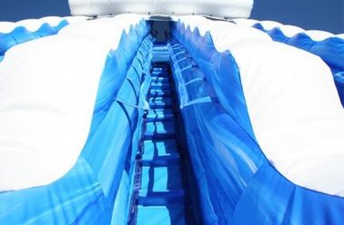 Blauwe 22 voet van de Dolfijn het Dubbele steeg van Cali Oceaan Opblaasbare Water glijdt met pvc-Geteerd zeildoekmateriaal