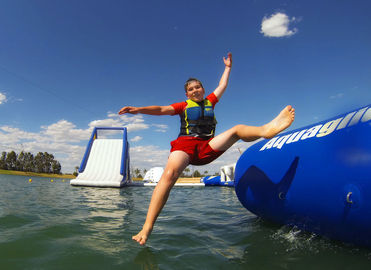 Het blauwe van het Waterspelen van de Hinderniscursus Park van Aqua Opblaasbare voor Luxetoevlucht