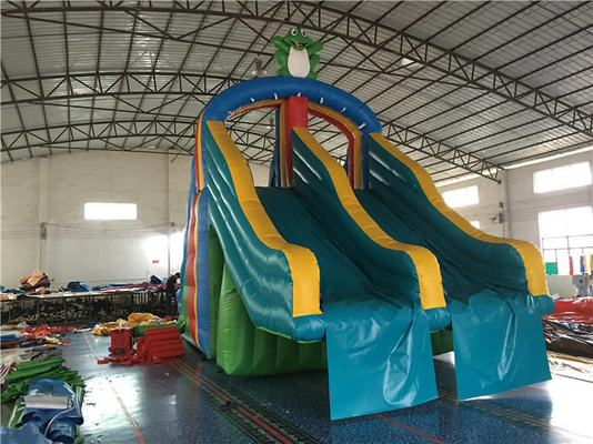 De aantrekkelijke Dia van de Dia Openluchtmini size frog inflatable playground van pvc Opblaasbare Bouncy