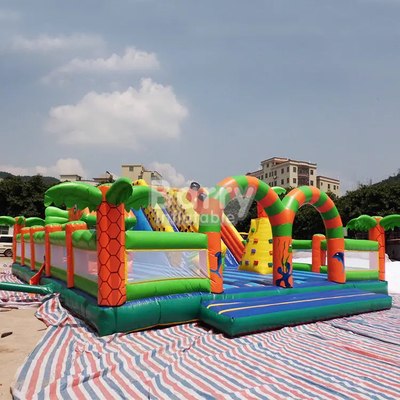 OEM Outdoor Opblaasbare Speeltuin Voor Kinderen Klimmen en Glijden Combo Playland Gigantische Springkastelen