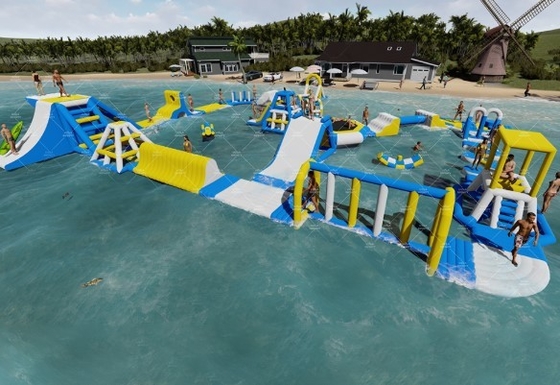 0,9 mm PVC opblaasbaar drijvend waterpark Outdoor Aqua Adventure Waterpark