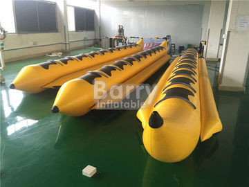 Het gele 8 Zetels Opblaasbare Stuk speelgoed van de het Spelbanaan van het Bootwater Stuk speelgoed van het de Boot Opblaasbare Water