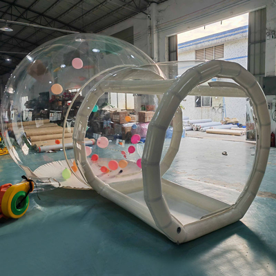 Hoogwaardige koepel Igloo PVC Duidelijke Single Tunnel Outdoor Camping Transparante Opblaasbare Party Bubble Tents Huis