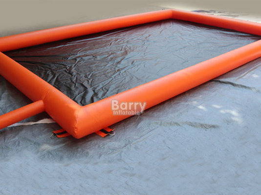 PVC niet-glijdend oppervlak Ja En warmlucht lassen Oranje watercontainment Opblaasbare wasmat