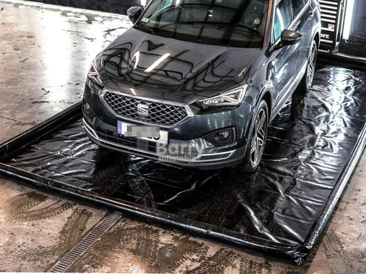 PVC-opblaasbare wasmat voor auto's Plastic auto-containment mat voor sneeuw ijs water en modder garage vloer mat