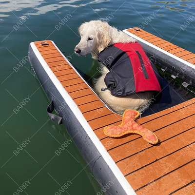 Drop Stitch Stof Eva maat en luchtpomp accessoire opvouwbare opblaasbare honden waterbalk voor dok jacht