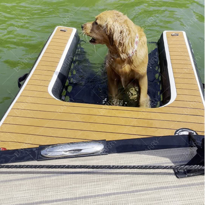 Opblaasbare boot hondenladder klimbalk platform opblaasbare waterbalk voor hond