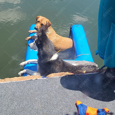 Opblaasbaar Niet-glijdend Huisdieren Opvouwbaar Pup Plank Huisdieren Ramp Drijvend Op Water Dock Platform Voor Huisdieren