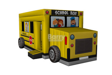 Commerciële Opblaasbare Autosprong, de Spronghuis van de Schoolbus Opblaasbaar voor Jonge geitjes