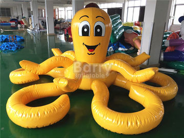 De aangepaste Gele Vlotters van de Octopus Opblaasbare Pool voor Aqua-Waterpark