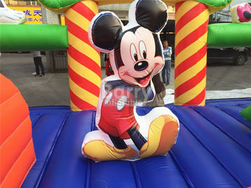Het Kasteel Opblaasbare Speelplaats van de jonge geitjessprong/Opblaasbaar Pretpark Mickey Cartoon Inflatable Amusement Park