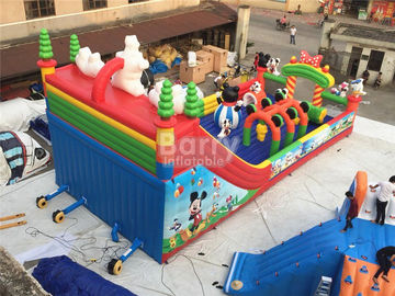 Het Kasteel Opblaasbare Speelplaats van de jonge geitjessprong/Opblaasbaar Pretpark Mickey Cartoon Inflatable Amusement Park