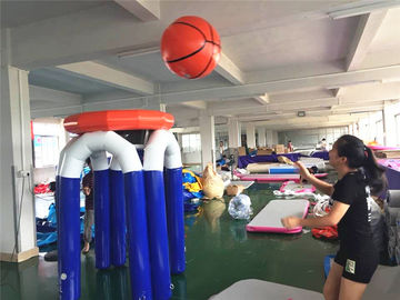 Leuke Opblaasbare Interactieve Spelletjes Party Games Voor Volwassenen 1.9m Hoogte Gigantische Opblaasbare Basketbalring Set