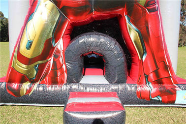 Maak 0.55mm pvc Opblaasbaar Iron Man Springend waterdicht Kasteel 5 x 4 x 5m Aangepast