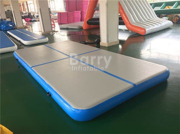 Blauwe Opblaasbare de Gymnastiekmat van het Luchtspoor, de Dubbele Mat van de Luchttrak van de Muurstof voor Gymnastiek