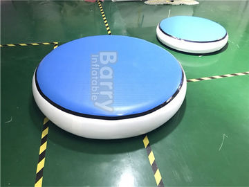 Ronde Blauwe Opblaasbare de Gymnastiekmat van het Luchtspoor DWF + 1.2mm Plato Materiaal