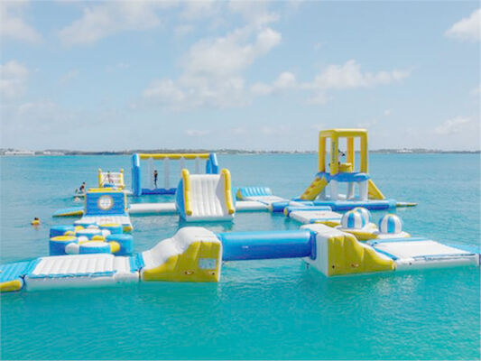 Van het het Waterpark van Logo Printing Aqua Sports Inflatable het Drijvende Geteerde zeildoek van pvc