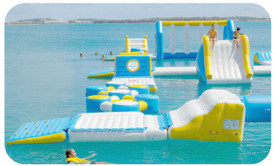 Van het het Waterpark van Logo Printing Aqua Sports Inflatable het Drijvende Geteerde zeildoek van pvc