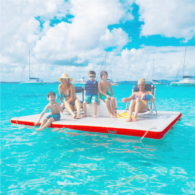 Het Eiland van pvc Opblaasbare het Drijven Yoga Mat Inflatable Swim Platform Raft