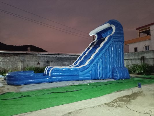 De buiten Opblaasbare Blauwe Kleur van Aqua Inflatable Floating Water Slide van het Spelenpatroon voor Pret