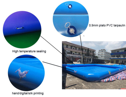 Duurzaam pvc 0.9mm materieel goedkoop drijvend opblaasbaar zwembad