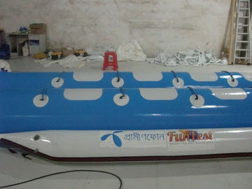 Blauw Opblaasbaar Stuk speelgoed Boot van de Boot/6 de Opblaasbare het Watersporten van Persoonspvc Banaan
