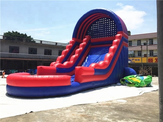 OEM Plato Inflatable Swimming Pool Water glijdt Rode en Blauwe Slag - omhoog Waterslides