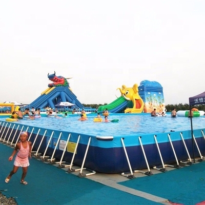 Plato Portable Water Pool Inflatable-het Zwembad van het Metaalkader