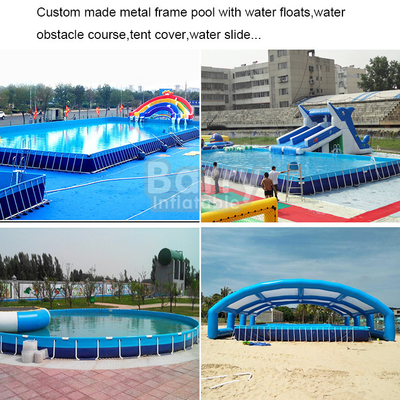 Plato Portable Water Pool Inflatable-het Zwembad van het Metaalkader
