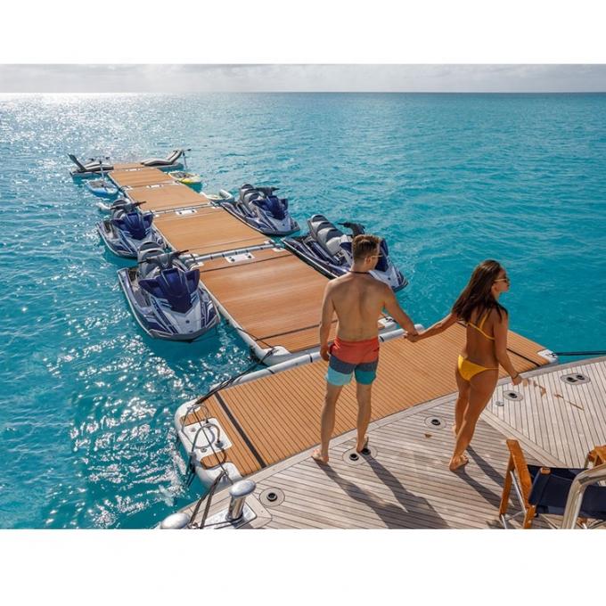 Watermeren Oceaan Leisure T-vorm opblaasbaar drijvend jacht Dock Family Friends Party 3