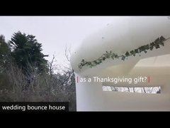 Witte bruiloft jumper PVC springkasteel met glijbaan en balput