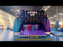 Aanpassen Grootte Groothandel Level Up opblaasbare uitsmijter Combo Bouncy Castle For Kids
