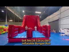 Party opblaasbare indoor en outdoor Bounce Game Red Bungee Run Plezier met deze 2-lane