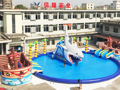 Barry opblaasbare waterpark fabriek met 27 jaar China