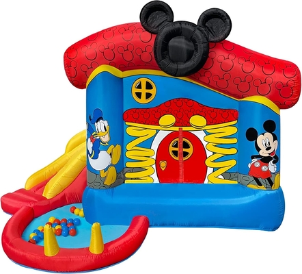 0.55mm Huis van de Uitsmijterdisney Mickey Mouse Funhouse Outdoor Bounce van pvc het Opblaasbare met Dia