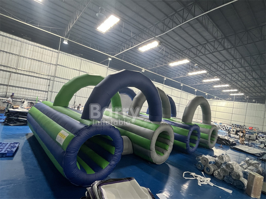 Commerciële opblaasbare obstakelbaan Tunnel Game voor opblaasbare 5k race